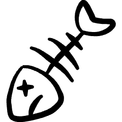 Seafood Fish Bone Icon from Freehand Set