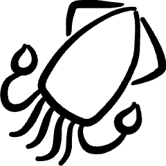 Seafood Squid Icon from Freehand Set