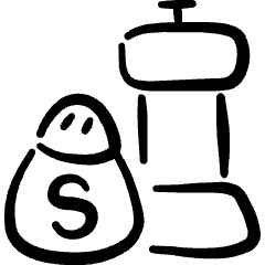 Seasoning Salt Pepper Icon from Freehand Set