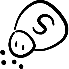 Seasoning Salt Icon from Freehand Set