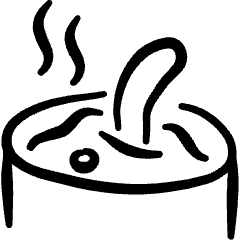 Stove Boiling Soup Icon from Freehand Set