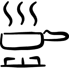 Stove Pan Icon from Freehand Set