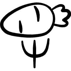 Vegan Food Carrot Icon from Freehand Set