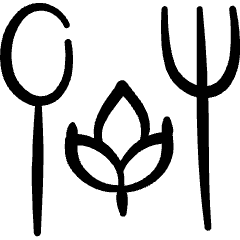 Vegan Food Restaurant Icon from Freehand Set