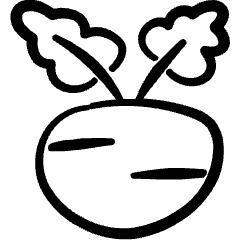 Vegetable Kohlrabi Icon from Freehand Set