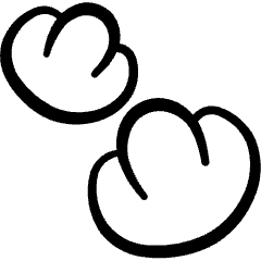 Vegetable Lima Bean Icon from Freehand Set