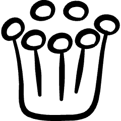 Vegetable Mushroom Enoki 1 Icon from Freehand Set