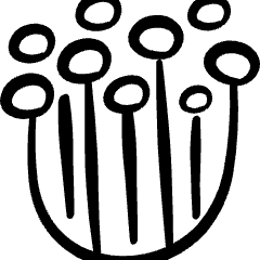 Vegetable Mushroom Enoki 2 Icon from Freehand Set