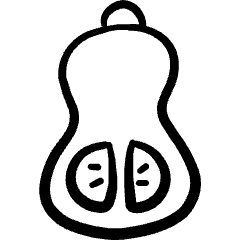 Vegetables Butternut Slice Icon from Freehand Set