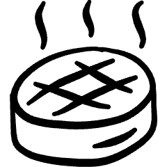 Vegetables Grilled Eggplant Icon from Freehand Set