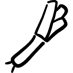 Vegetables Leek Icon from Freehand Set