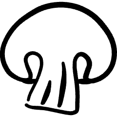 Vegetables Mushroom Slice Icon from Freehand Set