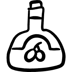 Vegetables Olive Oil Bottle Icon from Freehand Set