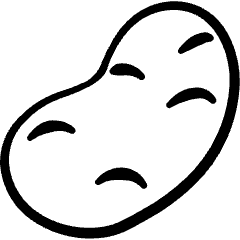 Vegetables Potato Icon from Freehand Set