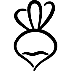 Vegetables Radish Icon from Freehand Set