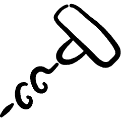 Wine Opener Icon from Freehand Set