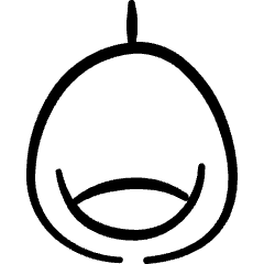 Armchair Hanging Icon from Freehand Set