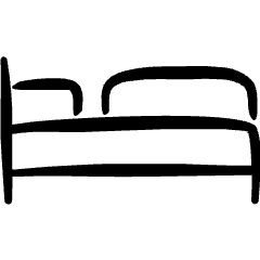 Bed Single Icon from Freehand Set