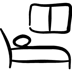Bed Window Icon from Freehand Set