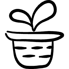 Decoration Flower Pot Icon from Freehand Set