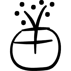 Decoration Flower Vase Icon from Freehand Set