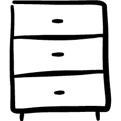 Dresser Drawers Icon from Freehand Set