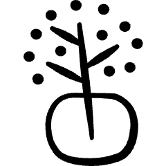 Plant Decoration Flower Pot Icon from Freehand Set