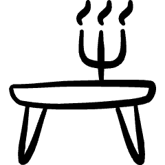 Table Candle Icon from Freehand Set