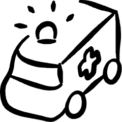 Ambulance Car Icon from Freehand Set