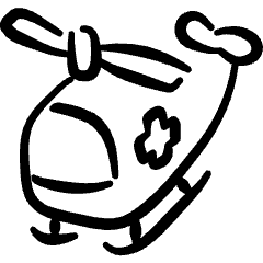 Ambulance Helicopter 2 Icon from Freehand Set