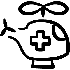 Ambulance Helicopter Icon from Freehand Set