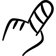 Bandage Finger Icon from Freehand Set