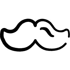 Beard Style Mustache Icon from Freehand Set