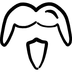 Beard Style Mustache 1 Icon from Freehand Set