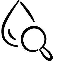 Blood Drop Search Icon from Freehand Set