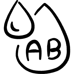 Blood Drop Type Ab Icon from Freehand Set