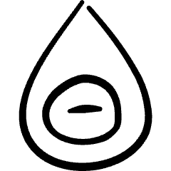 Blood Drop Type Negative Icon from Freehand Set