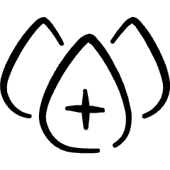 Blood Drops Positive Icon from Freehand Set