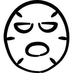 Body Care Face Mask Icon from Freehand Set