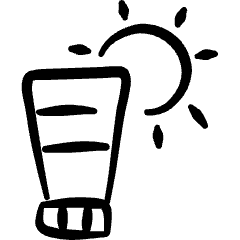 Body Care Sun Cream Icon from Freehand Set