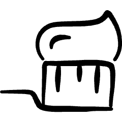 Body Care Toothbrush Icon from Freehand Set