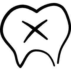 Dentistry Tooth Remove Icon from Freehand Set