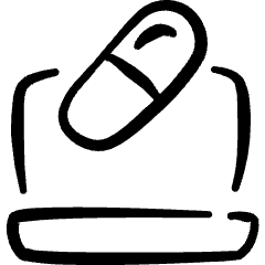 Drugs Pill Laptop Icon from Freehand Set