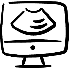 Pregnancy Ultrasound Monitor Icon from Freehand Set