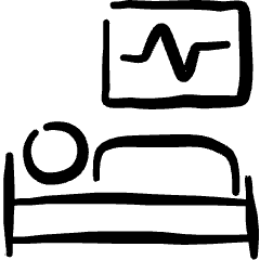 Hospital Bedroom Graph Icon from Freehand Set