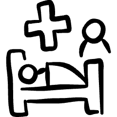 Hospital Bedroom Nurse Icon from Freehand Set