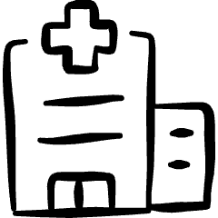 Hospital Building Icon from Freehand Set