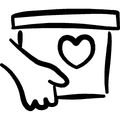 Insurance Heart Donation Icon from Freehand Set