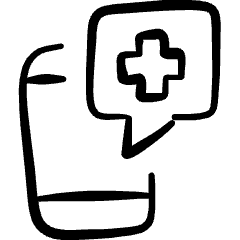Medical App Smartphone Icon from Freehand Set