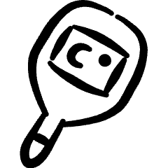 Medical Instrument Digital Thermostat Icon from Freehand Set